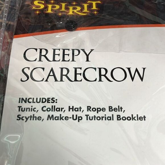 Creepy Scarecrow costume & tattoo’s & makeup for face Adult XL 12-14 Halloween - Picture 4 of 9